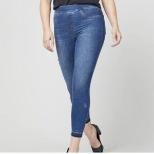 SPANX Distressed Ankle Skinny Jeans Medium Wash size Medium EUC